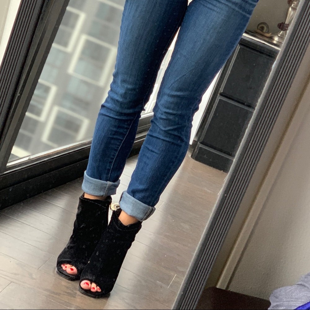 Texture Peeptoe Ankle Bootie